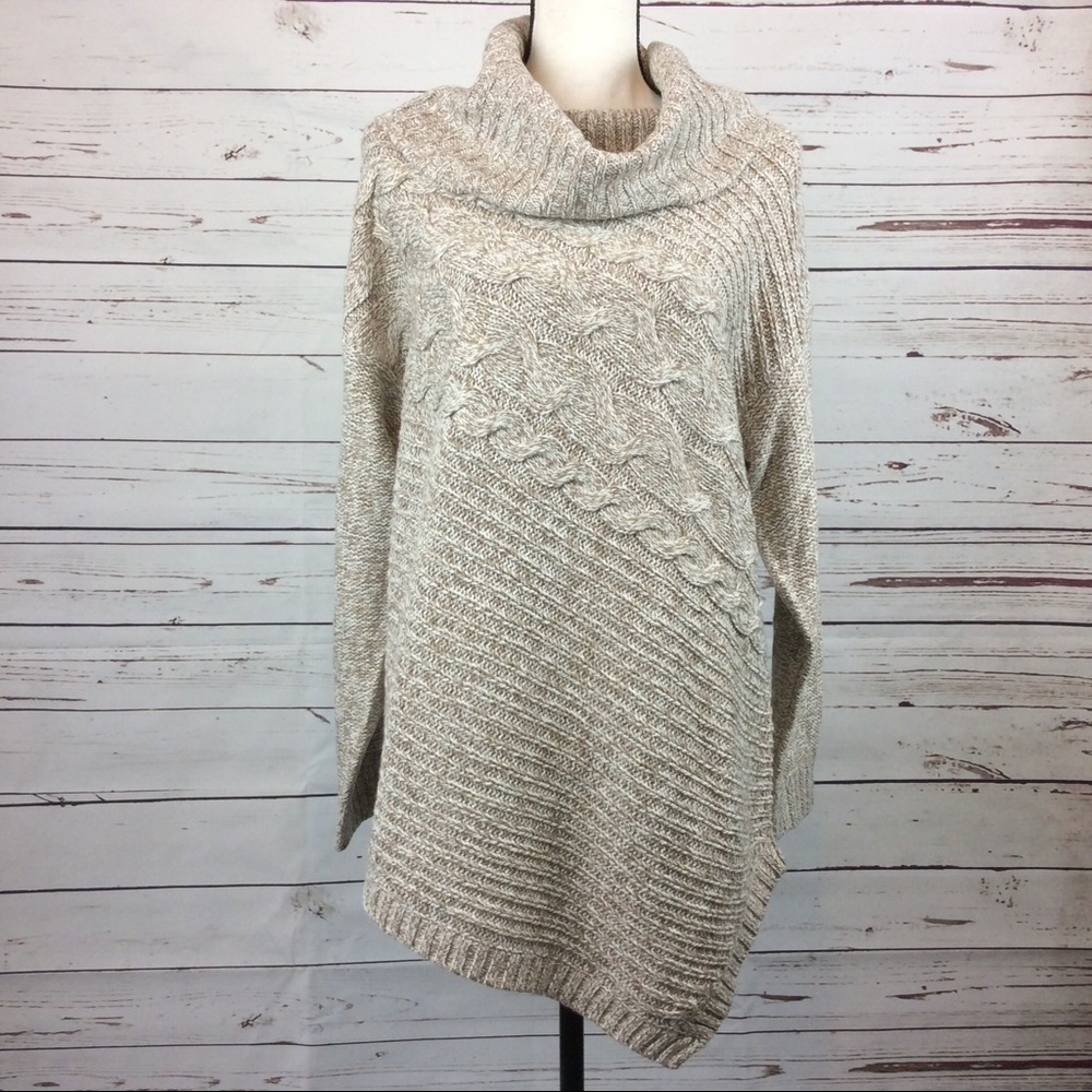 New York&Co Asymmetrical Hem Tunic Sweater, Size L